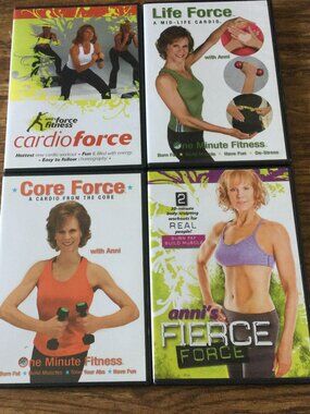 Bundle of Anni's Force Fitness Cardio Core Life Fierce Exercise Workout DVDs